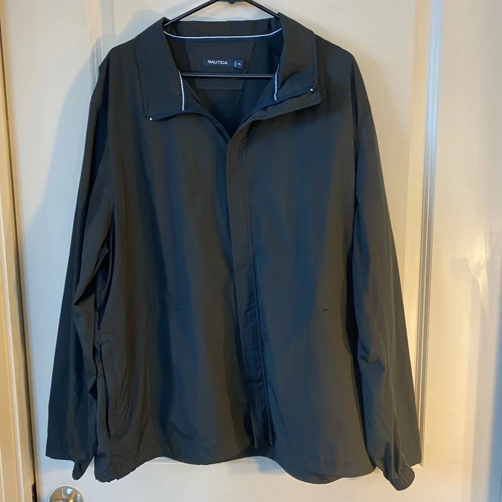 Nautica Black Zip up Windbreaker Jacket, size XL - Picture 9 of 11